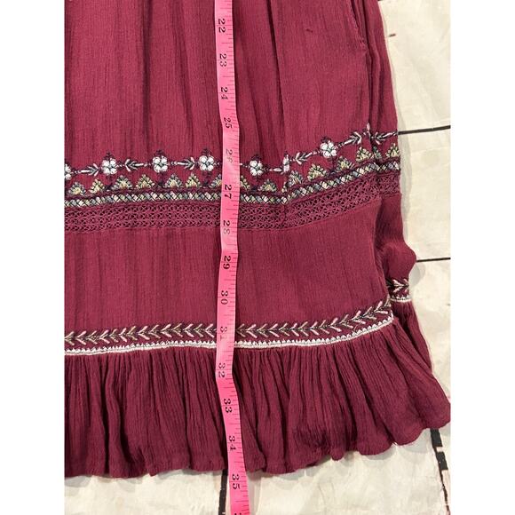 Free People XS Oversized Embriodered Tunic Boho Bohemian Western - Picture 7 of 11